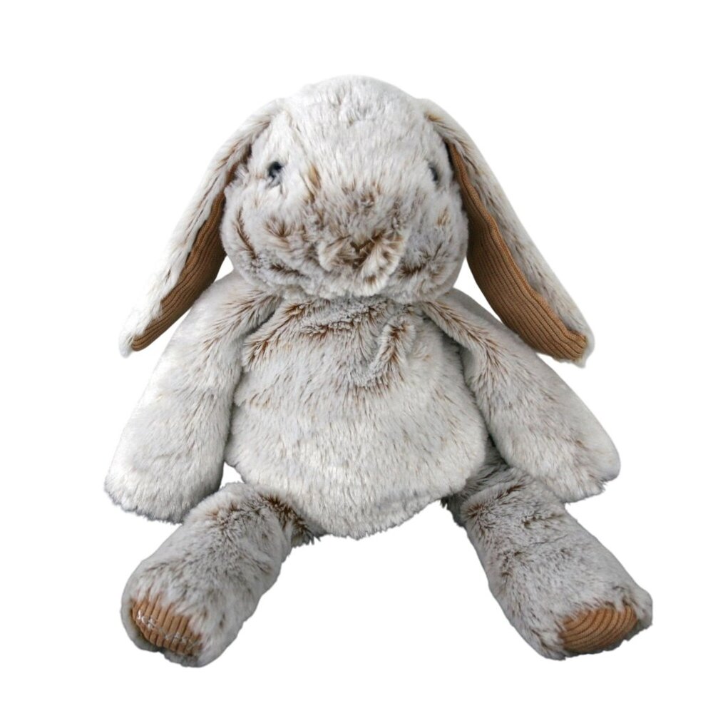 Soft Plush Bunny Rabbit Toy With Brown Corduroy Accents Stuffed Animal For Kids